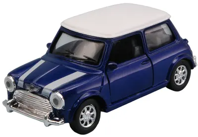 Mașinuță metalică Newray - Mini Cooper din 1959, 1:32, albastră
