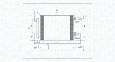 Condensator climatizare (cu uscator) potrivit MITSUBISHI COLT CZC VI, COLT VI; SMART FORFOUR 1.1-1.5D 01.04-06.12