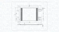 Condensator climatizare (cu uscator) potrivit MITSUBISHI COLT CZC VI, COLT VI; SMART FORFOUR 1.1-1.5D 01.04-06.12