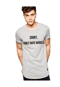 Tricou gri barbati - Sorry I only date models - Gri