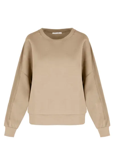Bluza de trening lejera din amestec din bumbac uni - B-Allure - bej - Bej