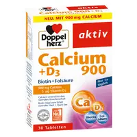 Calciu 900 + D3 + Biotina + Acid folic, Doppelherz Aktiv | 30 comprimate