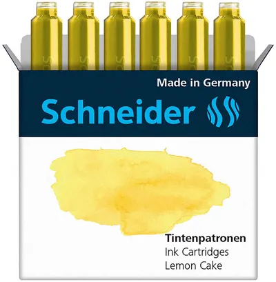Penițe de stilou Schneider - Lemon, 6 bucăți