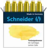 Penițe de stilou Schneider - Lemon, 6 bucăți