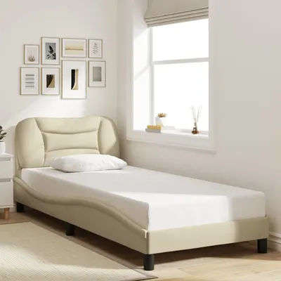 Gossi cadru de pat fara saltea crema 90x200 cm tesatura