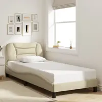 Gossi cadru de pat fara saltea crema 90x200 cm tesatura