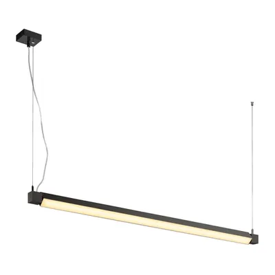 Lampa suspendata, lustra OPEN GRILL pandantiv, pandantiv negru, cu un singur cap, LED-uri, 3000K, patrat, negru, 4x7,5W