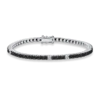 Bratara tennis din aur alb cu diamante de 2.9ct