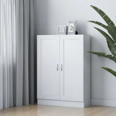 vidaXL Bibliotecă, alb, 82,5 x 30,5 x 115 cm, lemn prelucrat