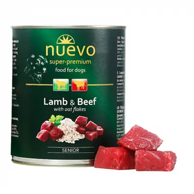 Conserva pentru caini Nuevo Senior cu miel vita 800 gr