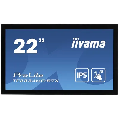 IIYAMA Monitor 21,5" PCAP Bezel Free 10P Touch with Anti-Fingerprint coating, 1920x1080, IPS panel, VGA, DisplayPort, HDMI, 305c