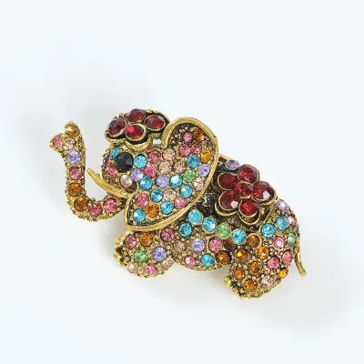 Brosa martisor elefant cu flori