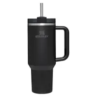 Termos negru cu pai din oțel inoxidabil 1,18 l Quencher H2.0 FlowState Tumbler Black – Stanley