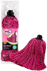Mop de podea din microfibră Magic Clean - Premium, Red Power