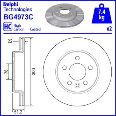 Disc frana DELPHI BG4973C