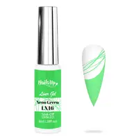Gel NAILSUP Liner LX16 Neon Green 8ml pentru Pictură, Nail Art și Linii Fine