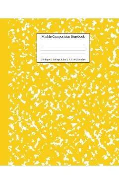 Marble Composition Notebook College Ruled: Yellow Marble Notebooks, School Supplies, Notebooks for School