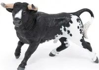 Figurina Papo Farmyard friends - Taur spanion, alb-negru