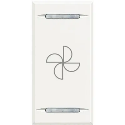 Capac tasta Axolute MyHOME BUS - simbol Ventilator tip basculant - 1 modul - alb
