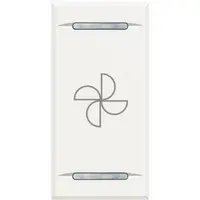Capac tasta Axolute MyHOME BUS - simbol Ventilator tip basculant - 1 modul - alb