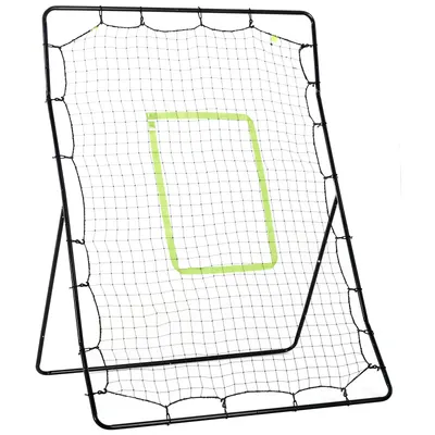 Rebounder pliabil HOMCOM pentru fotbal și baseball cu 21 de corzi, negru