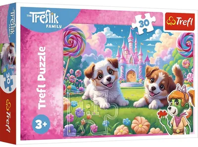 Puzzle pentru copii Trefl din 30 piese- O lume plină de zâmbete