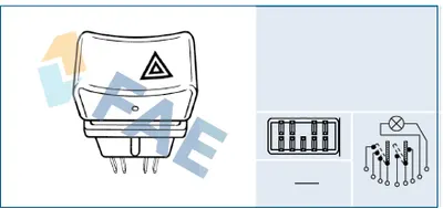 Comutator lumini de avarie potrivit RENAULT 11, 9 09.81-12.89