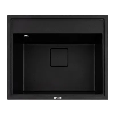 Chiuveta de bucatarie Elefant Premium SHERLIT, Negru metalic 600x500 mm
