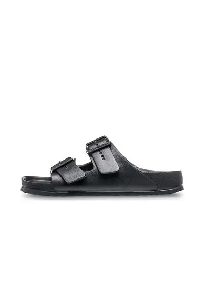 Papuci de piele ecologica Kattie - Negru