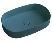 Lavoar pe blat, 55x36 cm, fara preaplin, verde petrol SAPHO Infinity