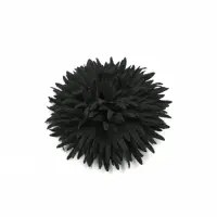 Brosa dama floare textila decorativa, neagra