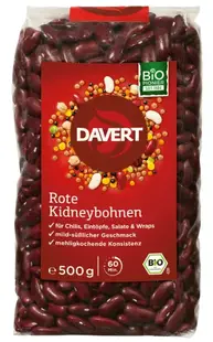 Fasole roșie organică, 500 g, Davert