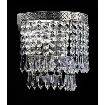 Aplica Diamant Crystal Fabric,1 x E27, 230V, D.18cm,H.18 cm,Nichel