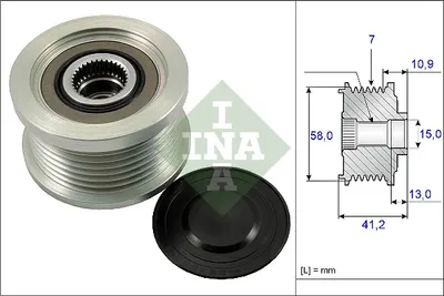 Fulie Alternator Toyota Dyna, Hiace Iv, Hilux Vi, Hilux Vii, Hilux Viii, Land Cruiser Prado 2.4d-3.0d Dupa 2001
