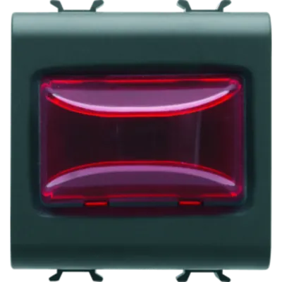 Protruding Indicator Lamp - 12v Ac/dc / 230v Ac 50/60 Hz - Red - 2 Modules - Black - Chorus