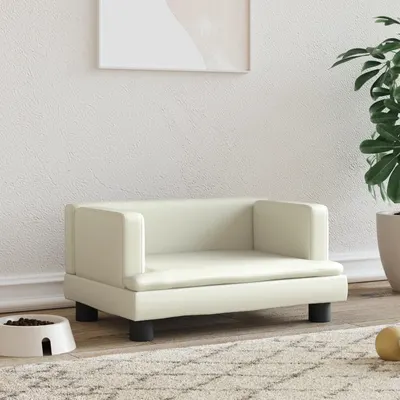 Gossi pat de caini, crem, 60x40x30 cm, piele ecologica