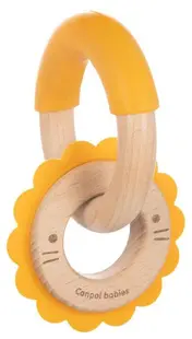Inel gingival din lemn si silicon Canpol - Lion
