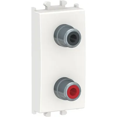 Priza audio dubla 1 modul Schneider Easy Styl LMR6342001, alb