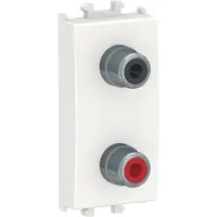 Priza audio dubla 1 modul Schneider Easy Styl LMR6342001, alb