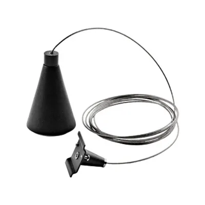 Rope suspension black Plastic, wire rope