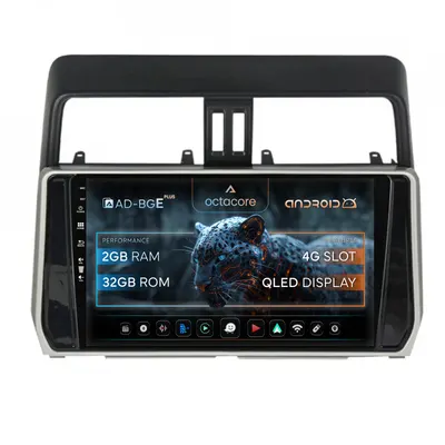 Navigatie Toyota Land Cruiser Prado J150 (2018+), Android, E-Octacore 2GB RAM + 32GB ROM, 10.1 Inch - AD-BGE10002+AD-BGRKIT078