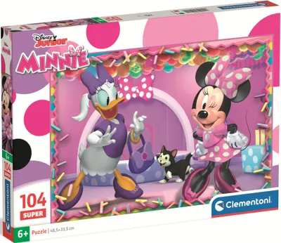 Puzzle pentru copii Clementoni din 104 piese - Minnie și Daisy