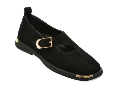 Pantofi GRYXX negri, 022Y707, din piele intoarsa