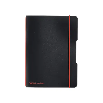 Caiet My.Book Flex A5, 40file, Herlitz negru, matematica