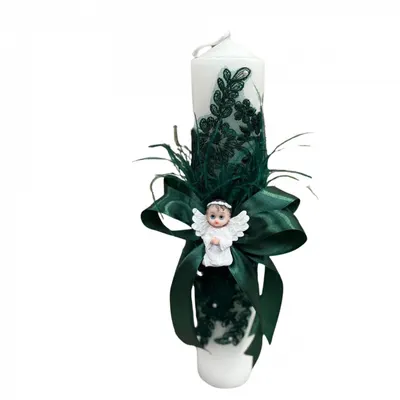 Lumanare Botez Ingeras - Verde