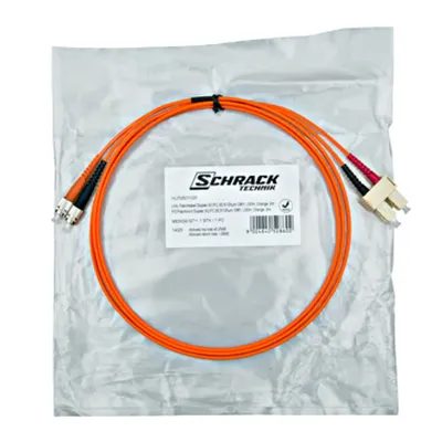 Patchcablu duplex SC/FC, 62,5/125µm OM1, LS0H, orange, 5m