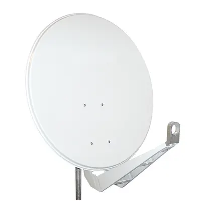 Antena satelit 85cm/80cm,Al,40dB,sup.dubl.LNB incl.,alb