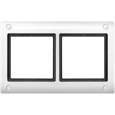 Rama Aquadesign Cu Conectare Prin Suruburi, 2-Porturi,Alb Polar
