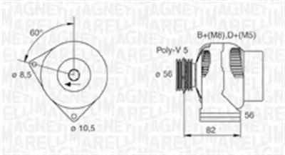 Alternator (14v, 70a) Potrivit Citroen Berlingo, Berlingo Minivan, Saxo, Xsara, Xsara Hatchback; Fiat Ducato; Peugeot 106 Ii, 306, Partner, Partner Minivan 1.1-1.9d 04.93-12.15