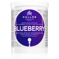 Kallos KJMN Professional Blueberry masca revitalizanta pentru par uscat, deteriorat si tratat chimic 1000 ml